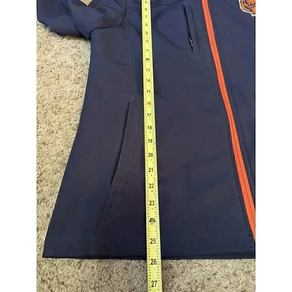NFL Team Apparel Women Medium Soft Shell Navy Blue BEARS Sports Hoodie Jacket - Picture 13 of 13